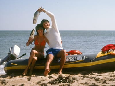 Chappaquiddick: "Kissing Bluefish" on Avon Raft during Honeymoon