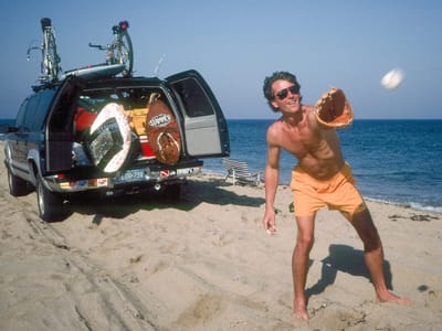 Chappaquiddick: Herb playing catch on beach
