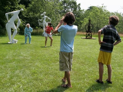 West Tisbury: Family with Aggy Imitating Field Gallery Art