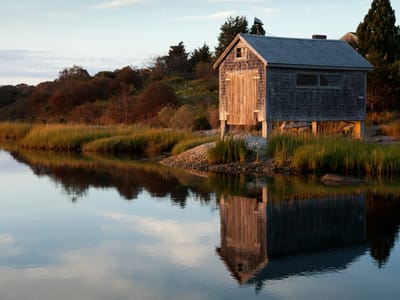 Chilmark: Nashaquitsa Pond Boathouse