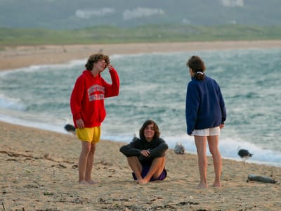 Aquinnah: Lolo and Boys at Lobsterville Beach