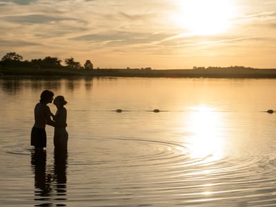 Lake Anita State Park: Andrew and Celeste at Lake Anita Sunset