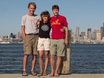 Seattle: Herb, Lolo, and Tom on Alki Beach Bike Path
