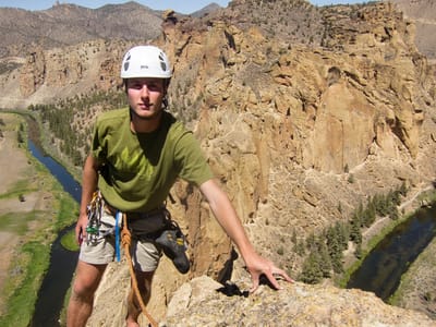 Bend: Tom at Summit of \"Wherever I May Roam\"