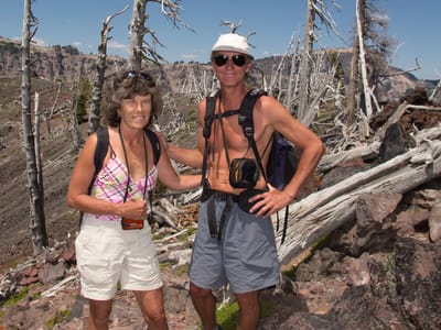 Crater Lake National Park: Lolo and Herb at Summit of Wizard Island