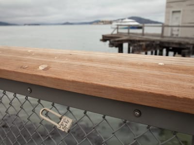 San Francisco North / Petaluma KOA and Side Trips to San Francisco: Fisherman's Wharf Love Lock