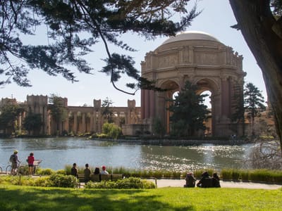 San Francisco North / Petaluma KOA and Side Trips to San Francisco: Biking to the Palace of Fine Arts