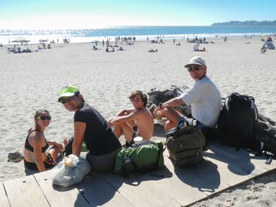San Francisco North / Petaluma KOA and Side Trips to San Francisco: Coffee at Stinson Beach