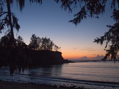 Sunset Bay State Park: 1st Night at Sunset Bay Beach