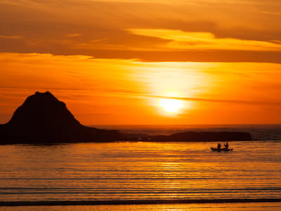 Sunset Bay State Park: Boaters at Sunset Bay