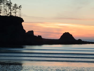 Sunset Bay State Park: Sunset Bay Beach Afterglow