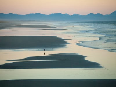 Fort Stevens State Park: Sunset from Columbia River Observation Deck