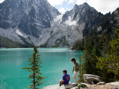 Leavenworth: Lolo and Tom at Colchuck Lake