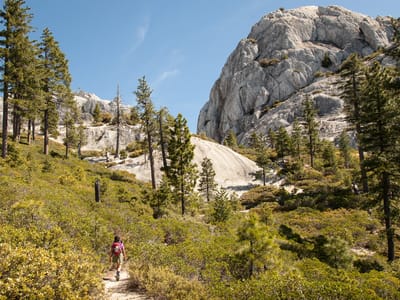 Castle Crags State Park: Lolo Approaching the Base of Castle Dome