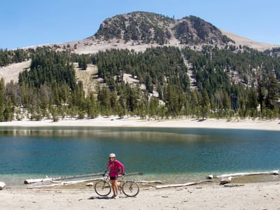 Eastern Sierra (South of  Mono Lake): Lolo and Lake in Mammoth Mountain Bike Park