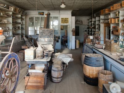 Eastern Sierra (North of  Mono Lake): Bodie Store Interior