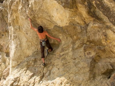 Sebastopol and Side Trips through Sonoma and Napa County: Andrew Climbing at Mount Saint Helena