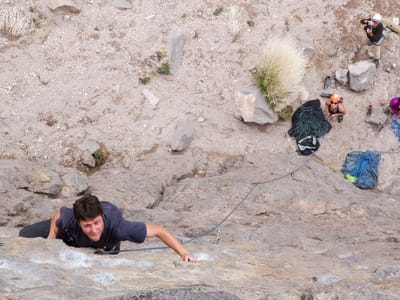 Eastern Sierra - South (Mammoth Lakes, Bishop, and Lone Pine): Tom Climbing from Above