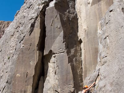 Eastern Sierra - South (Mammoth Lakes, Bishop, and Lone Pine): Celeste on Lead