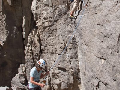 Eastern Sierra - South (Mammoth Lakes, Bishop, and Lone Pine): Lolo's Questionable Belay of Herb