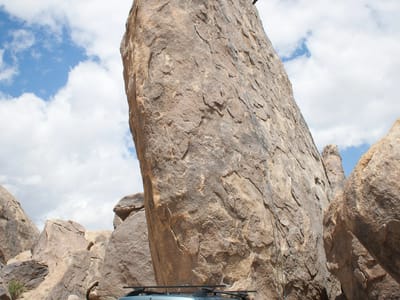 Eastern Sierra - South (Mammoth Lakes, Bishop, and Lone Pine): Shark Fin with Subaru and Andrew