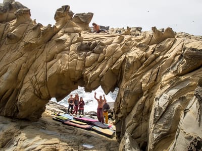 Sebastopol and Sonoma County: Climbers Bouldering at Salt Point State Park
