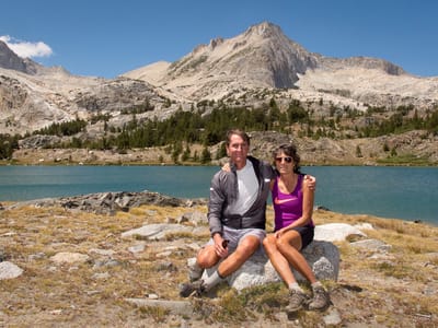 Tuolumne Meadows / Mono Lake: Lolo and Herb at 1 of 20 Lakes