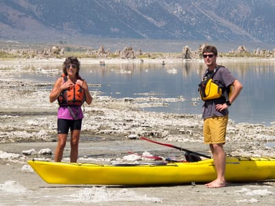 Tuolumne Meadows / Mono Lake: Lolo and Tom Kayaking Mono Lake