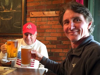 New Jersey to Ohio: Jim and Herb with 32oz. Beers