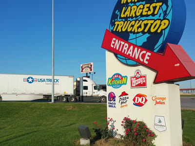 Ohio to Iowa: Entrance to Iowa 80 Truck Stop