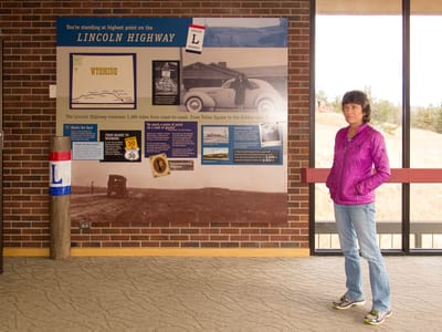 Nebraska to Wyoming: Lolo in Happy Jack Road Visitor Center