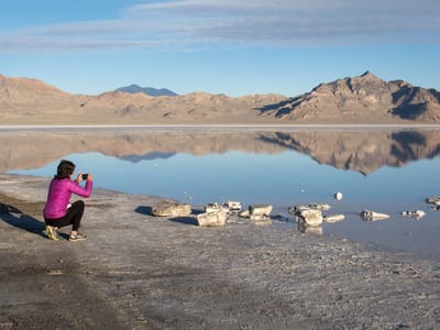 Wyoming to Utah: Lolo Photographing Bonneville Salt Flats