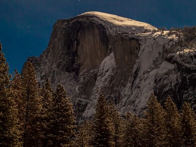 Yosemite National Park: Moonlit Half Dome