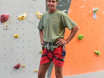 Amarillo, Texas to Grants: Herb at Stone Age Climbing Gym in Albuquerque