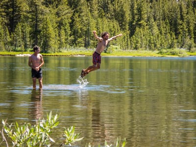 Yosemite - Tuolumne Meadows: Swimming in Upper Sunrise Lake