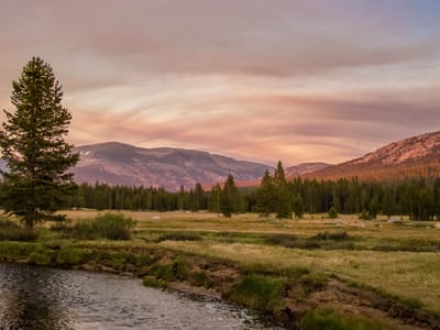 Yosemite - Tuolumne Meadows: Sunset in Tuolumne Meadow