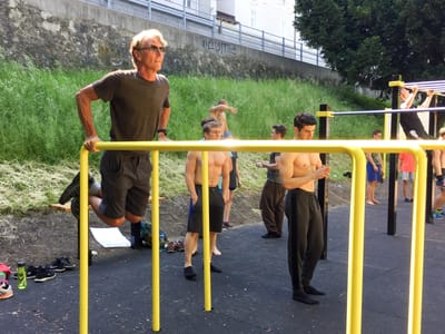 Salzburg: Herb showing the younguns how it's done
