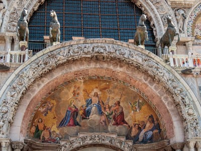 Venice: Tympanum over St. Mark's Basilica entrance