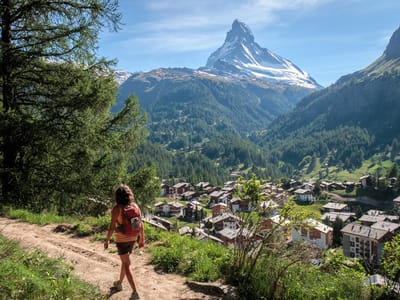 Zermatt and the Matterhorn: Zermatt at the foot of the Matterhorn