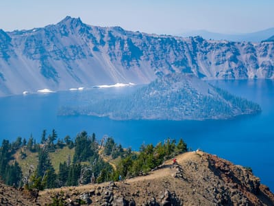 Crater Lake National Park: Wizard Island from Garfield Peak
