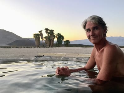 Death Valley - Saline Valley Warm Springs: Herb in his idea of Paradise
