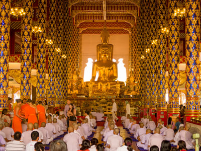 Chiang Mai: Ordination of young monks at Wat Suan Dok