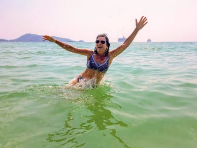 Patong Beach, Phuket Island: Lolo really enjoying Patong Beach