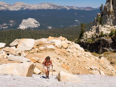 Tuolumne Meadows: Lolo attacks the ravine
