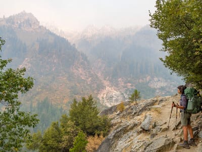 Sinks to Upper Canyon Creek Lake: Looking out over Canyon Creek