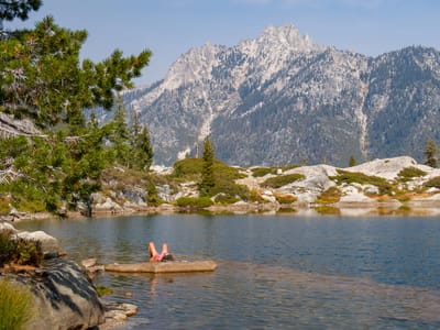 Upper Canyon Creek Lake to Boulder Creek Lakes: A well-need rest on Boulder Creek Lake