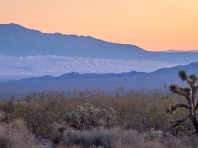 Mohave Road - Fort Piute (mile 23.7) to just shy of Marl Springs (mile 77): Sunset from our campsite