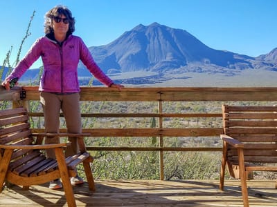 Eco Tour Las Tres Vírgenes: Our balcony overlooking the volcanoes