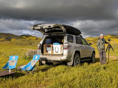 Carrizo Plains National Monument: Our camping spot in the Temblor Range foothills