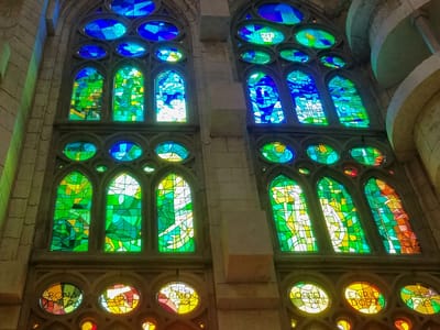 Barcelona: Sagrada Familia stained glass windows